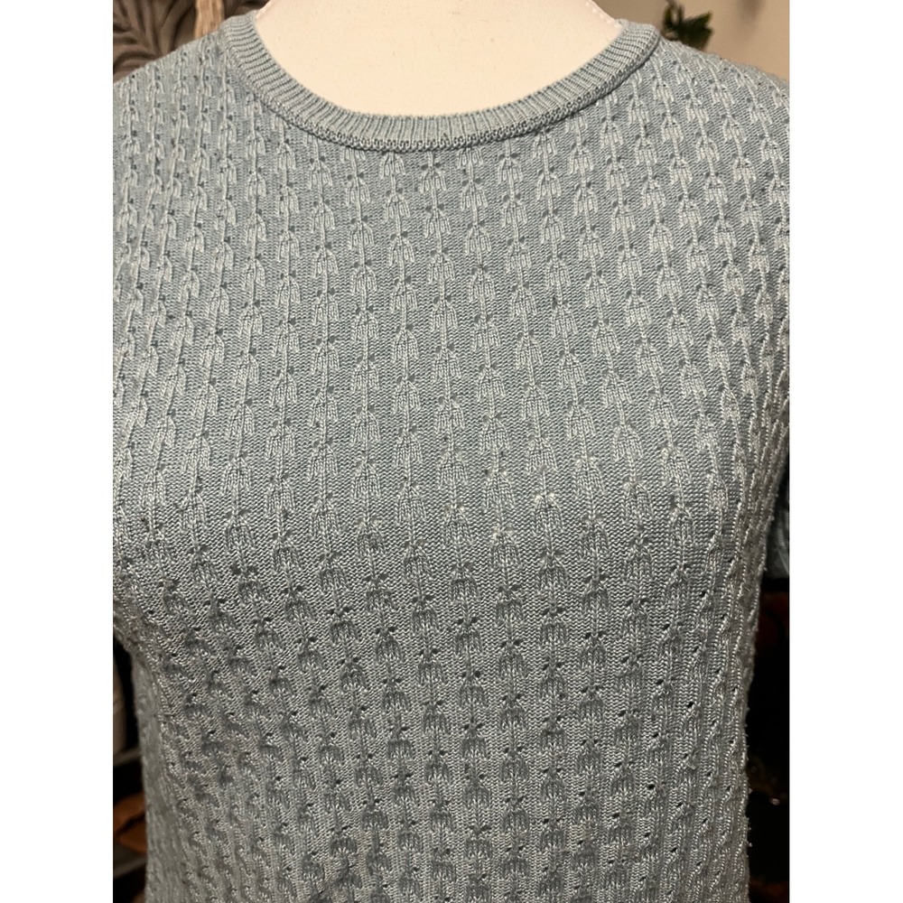 Alfred Dunner Soft Gray Textured Knit Sweater - Picture 5 of 5